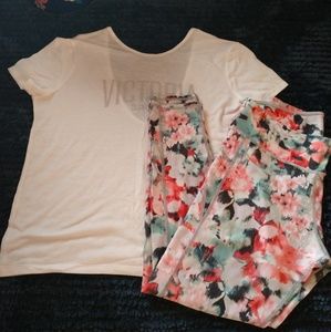 Fun floral athletic leggings